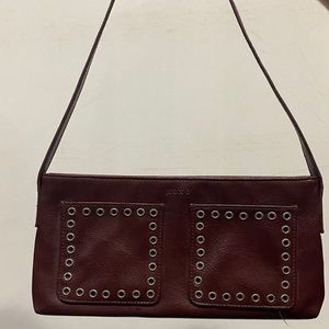 XOXO small maroon purse, clutch sized with strap